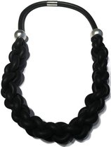 Ketting gevlochten rubber met RVS