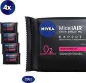 NIVEA Micellair Expert Make-up Remover - Gezichtsreiniger - Reinigingsdoekjes - 4 x 20 stuks