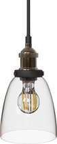 B.K.Licht - Glazen Hanglamp - voor binnen - eetkamer - industriële  - met 1 lichtpunt - pendellamp - E27 fitting - excl. lichtbron