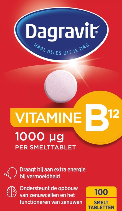 Dagravit Vitamine B12 1000 mcg Voedingssupplement - 100 smelttabletten