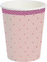 Biologische kartonnen bekers 24 cl Rice Pink, FSC, 200 stuks
