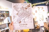 TextTim.nl Gegraveerde Stadskaart Poster Leiden Groot Hout
