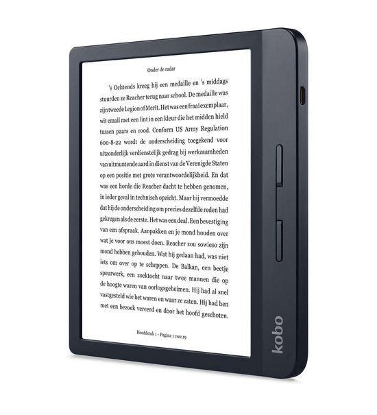 Libra H2O e-reader - Waterdicht - Grote 7 inch scherm - Instelbaar warme kleur - 8GB - Wifi - Zwart