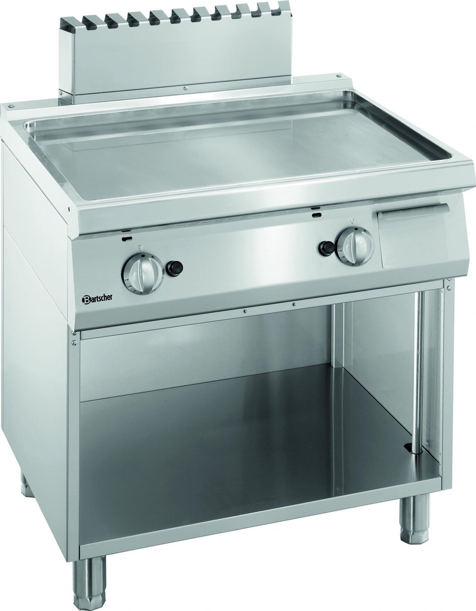 Grillplaat | Gas | 70cm diep | 80cm breed | glad | Bartscher | 2855081