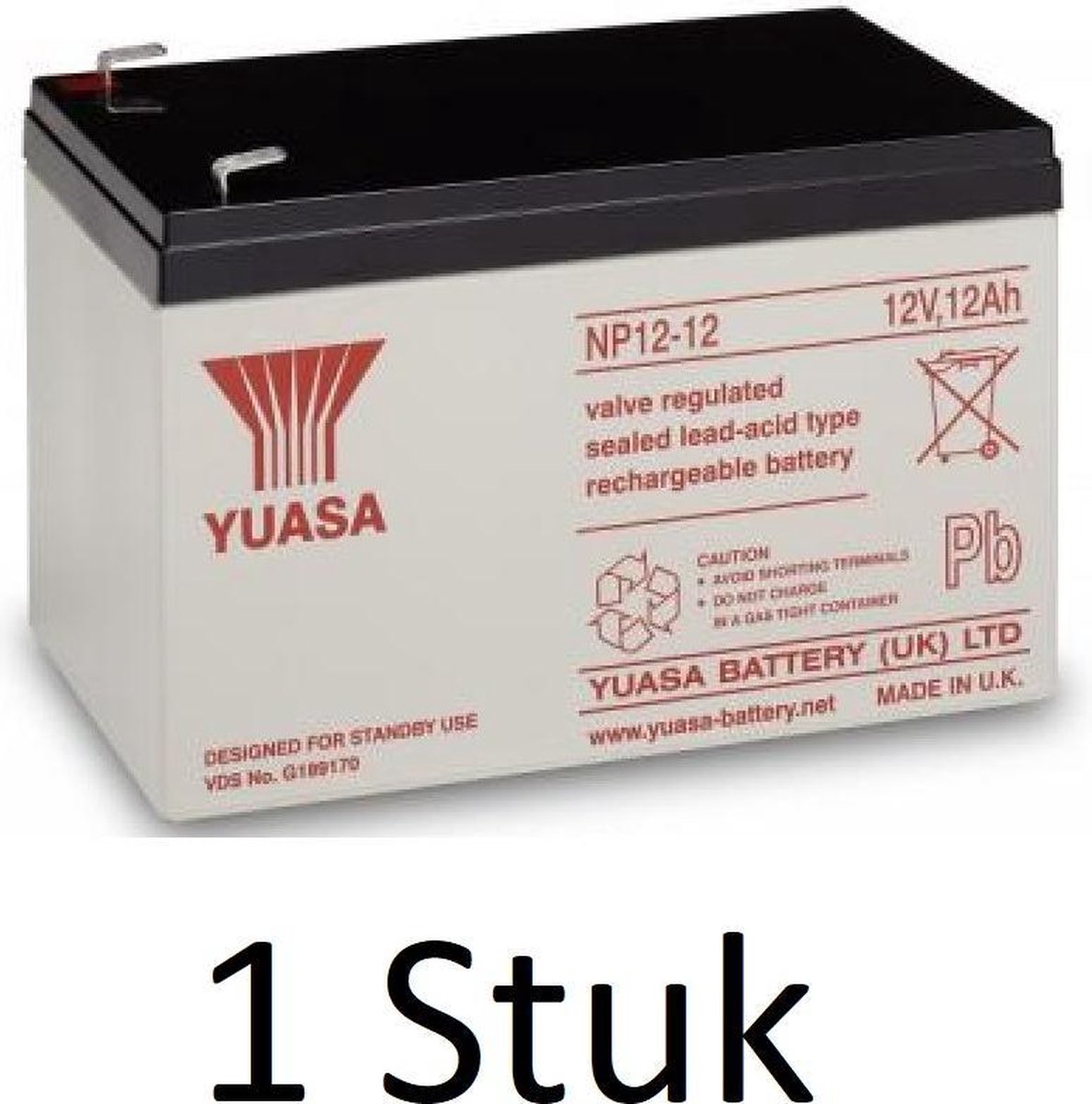 1 Stuk Yuasa lead-acid Batterij NP12-12