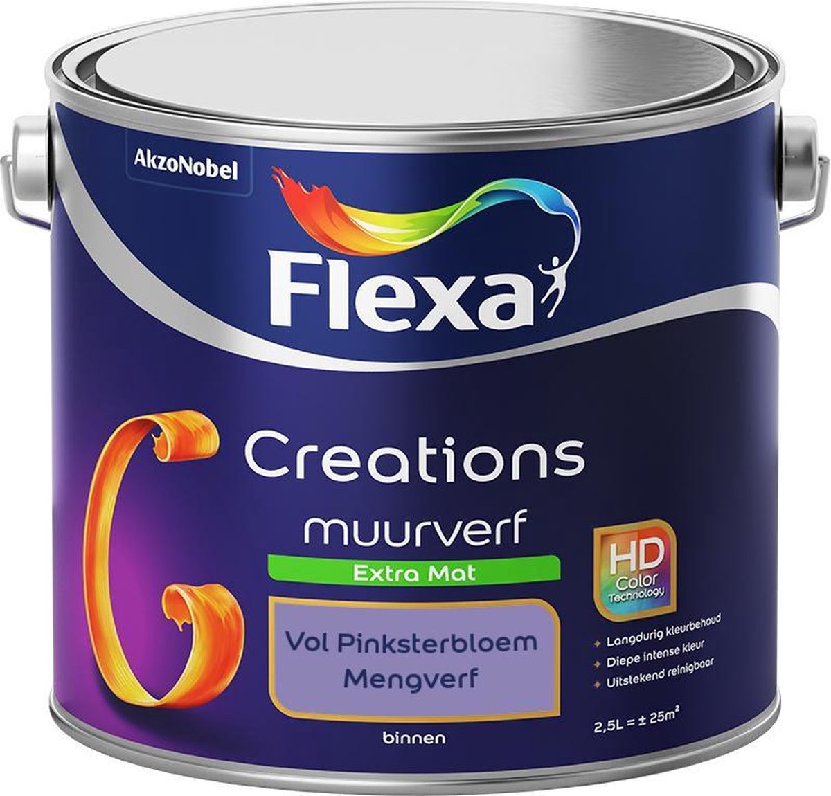 Flexa Creations Muurverf - Extra Mat - Mengkleuren Collectie - Vol Pinksterbloem - 2,5 liter