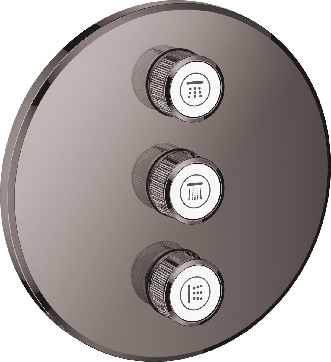 GROHE Grohtherm SmartControl opbouwset voor inbouwkraan - 3 knoppen - Hard Graphit (antraciet) - 29122A00
