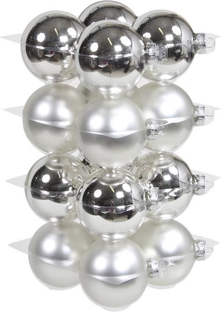 Kerstballen 8cm Box 16 Stuks bol