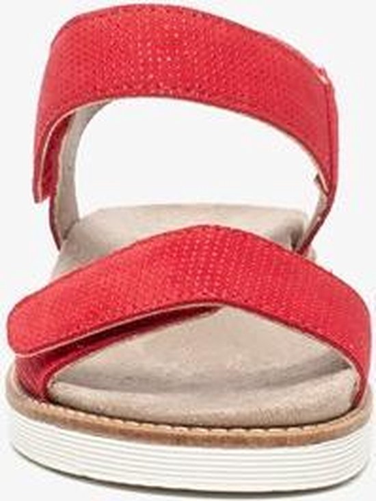 Hush Puppies leren dames sandalen - Rood - Maat 39 | bol.com