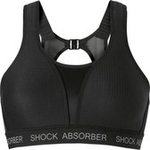 Shock Absorber Ultimate Run Padded Sportbeha Dames - Black Silver - Maat 95B