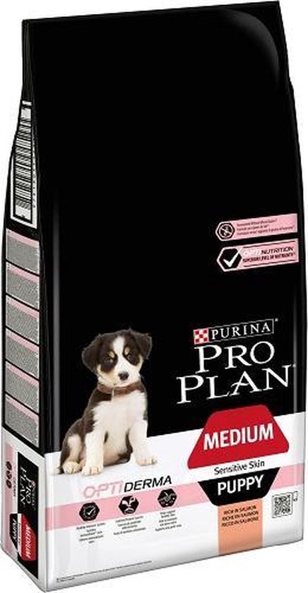 Pro Plan Medium Puppy Sensitive Skin - Hondenvoer Zalm - 12 kg