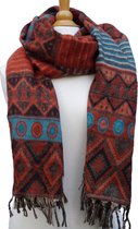 Yakwol sjaal – warme jakwol woondeken – hele grote shawl omslagdoek - ca. 200 x 100 cm