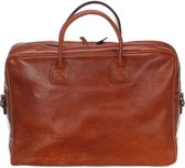 Leren Laptoptas - The Sleeve Plus - Cognac