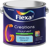 Flexa Creations Muurverf - Extra Mat - Mengkleuren Collectie - Midden Zee - 2,5 liter
