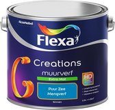 Flexa Creations Muurverf - Extra Mat - Mengkleuren Collectie - Puur Zee - 2,5 liter