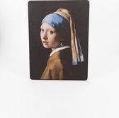 Deco bordje - Meisje met de parel - Johannes Vermeer - 14 x 19 cm