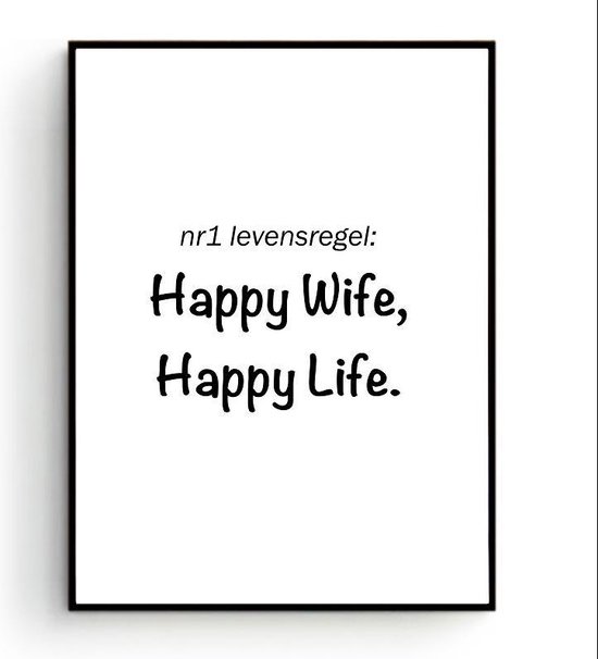 Poster Happy wife happy