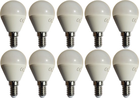 G45 kogellamp 10 stuks | E14 LED lamp 4W=30-35W | warmwit 3000K