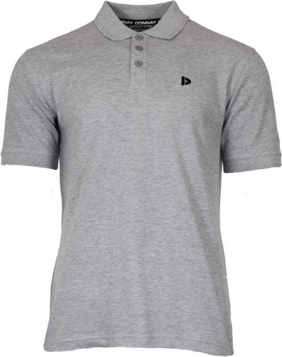 Donnay Polo - Sportpolo - Heren - Maat L - Light grey marl