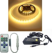 LEDstripSET WARMWIT | 12V DC - 14,4W - 60 LED's/m | incl driver en afstandsbediening | 5 meter