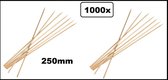 1000x Satéprikker XL bamboe 250mm