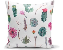 Sierkussen - Sierkussen Met Cactus Planten Motieven Stijlvol Voor In De Woonkamer -kussens Woonkamer - Binnen Of Buiten Decoratie Sierkussens 45x45cm
