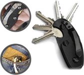 Sleutel Organizer Aluminium | Key organizer Zwart | Sleutelhouder van metaal-Sleutelkasje-sleutelbos opberger-sleutel houder-verstelbaar