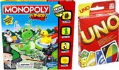 Spelvoordeelset Monopoly Junior & Uno