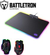 Gaming MuisPad - Inclusief 2 Game Muizen 7 Verschilende Kleuren  - Led Knop Proffisonele Gaming Mat/Muis