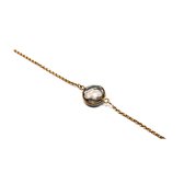 Dames armband Victoria Goud - smokey Topaas (echt zilver) | cadeau dames