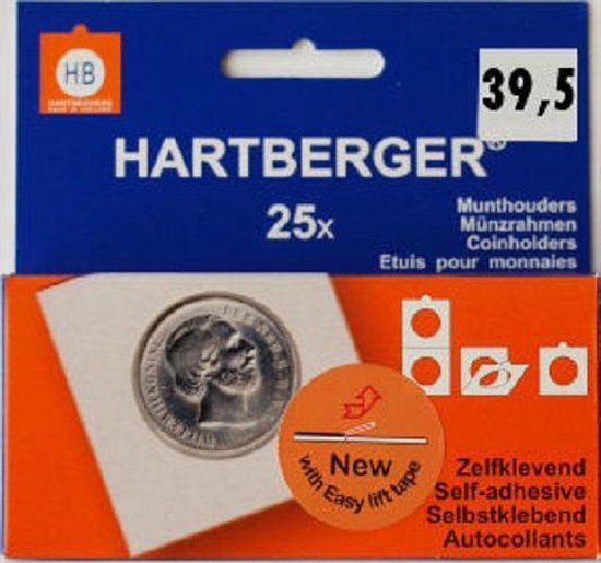 Afbeelding van het spel Hartberger Munthouders zelfklevend 39,5 mm (25x)