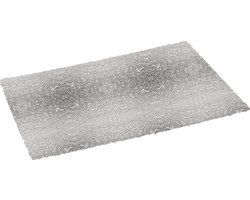 HomePlaceEU rechthoek Anti-slip Placemats 40 x 30 cm Zilver per 2 stuks