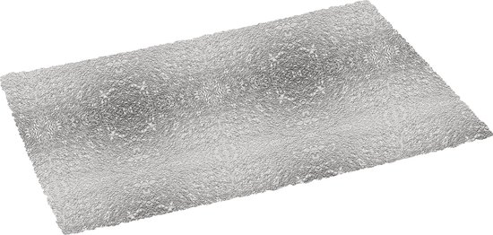 HomePlaceEU rechthoek Anti-slip Placemats 40 x 30 cm Zilver per 2 stuks