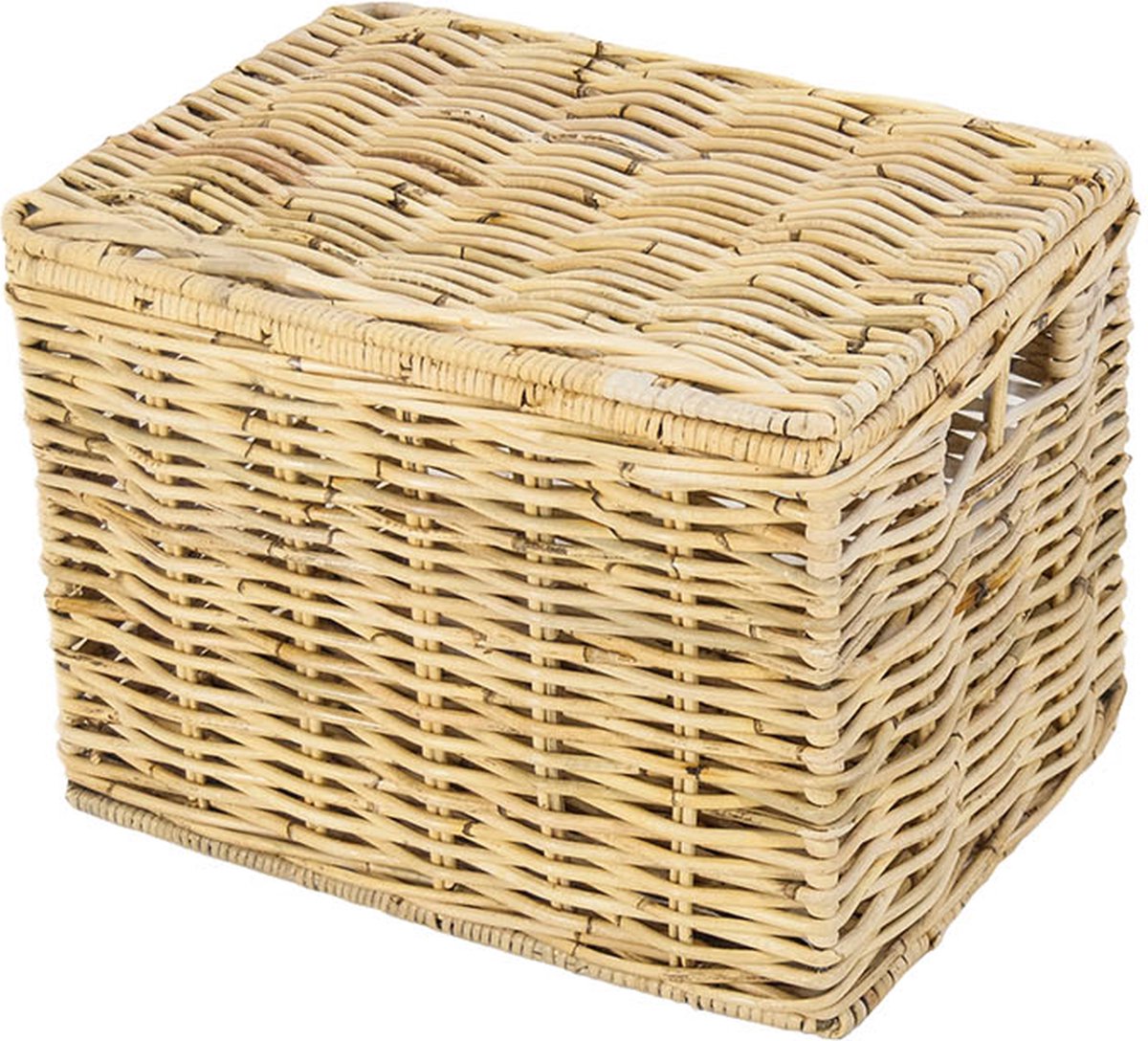 Opbergmand 37x26x30 in naturel Rotan
