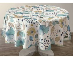 Tafelkleed anti-vlek Fleurs ovaal 240 cm Tafellaken - Decoratieve Tafel Accessoires - Woonkamer Decoratie - Bonne et Plus®