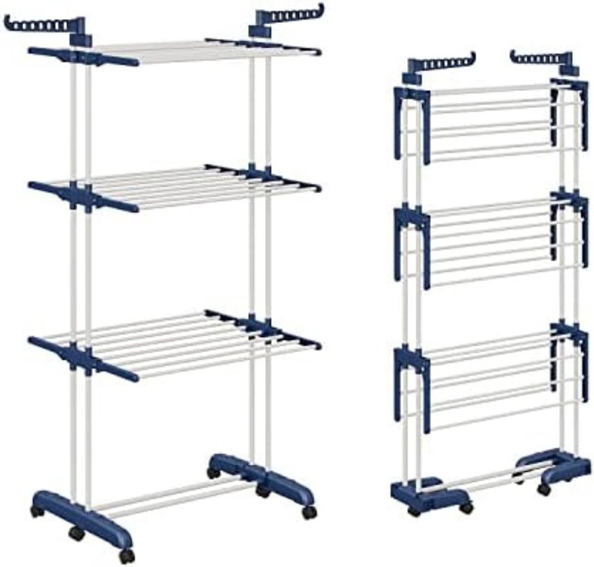 Goedkoopste Wasrek Inklapbaar Op Wieltjes - Wasrek Staand - Droogtoren Met Wieltjes - Droogrek Op Wieltjes - Wasrek Op Wieltjes