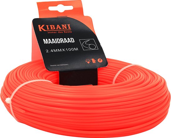 Wikkeling oranje maaibuis Kibani, 2.4MM x 100M.