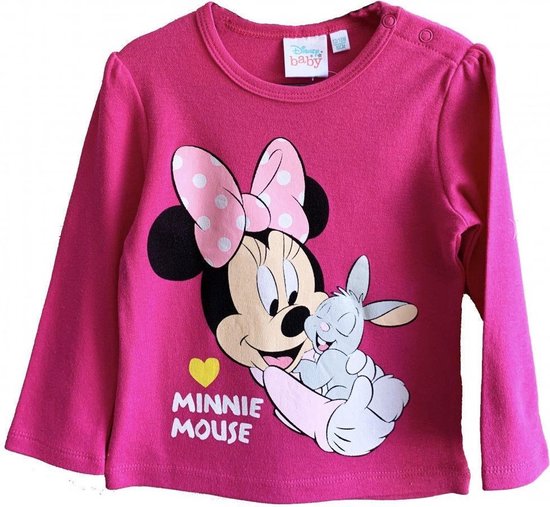 Disney Minnie Mouse Meisjes Longsleeve - T-shirt met lange mouwen - Roze