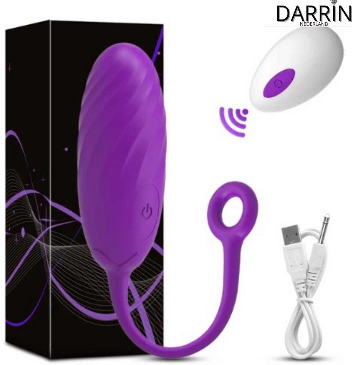 Draagbare Mini Vibrator Ei voor Vrouwen (Paars) - Clitorale Stimulatie - 10 Levels - G-spot - Vibrator voor Vrouwen - Seksspeeltje voor Koppels - Draadloze Afstandsbediening - Volwassen Seksspeeltje en Stimulator - Vibrerende Ei