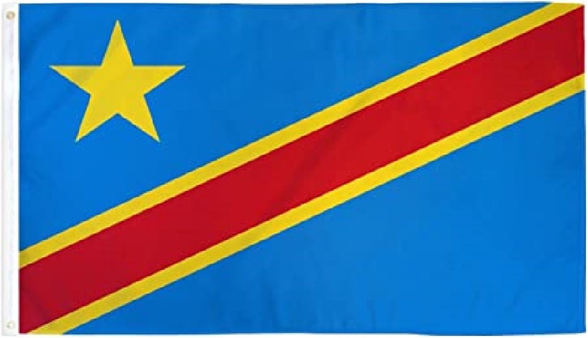 Finnacle - Vlag - Vlag van Congo - Congolese vlag - Congolese Gemeenschap Vlag - 90/150CM - Congo vlag - Vlag van Afrika - Kinshasa