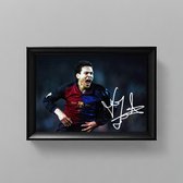 Jari Litmanen Kunst - Gedrukte handtekening - 10 x 15 cm - In Klassiek Zwart Frame - FC Barcelona - Ajax - Voetbal - Fins Elftal