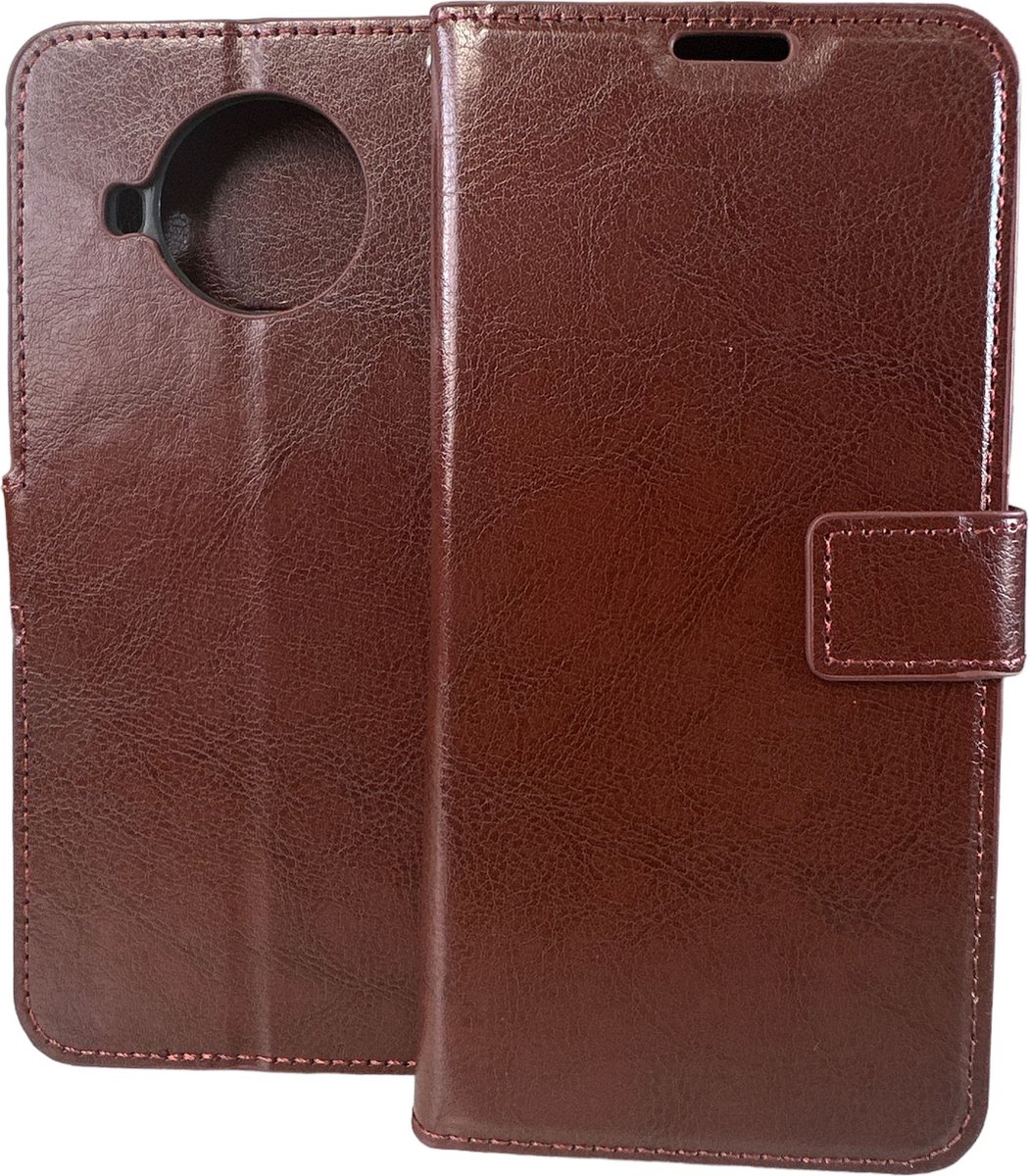 Portemonnee Book Case Hoesje Geschikt voor: Xiaomi Mi 10T Lite - bruin