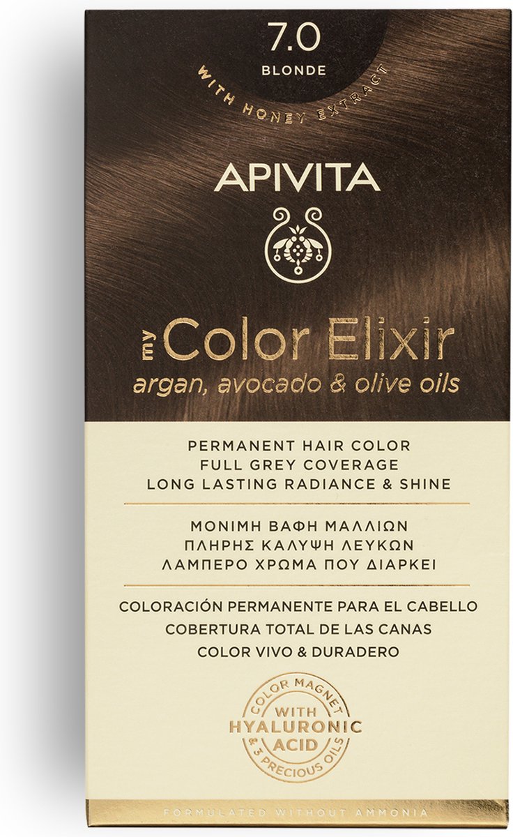 Apivita Haarverf Hair Colour Color Elixir Permanent Hair Color 7.0 Blonde