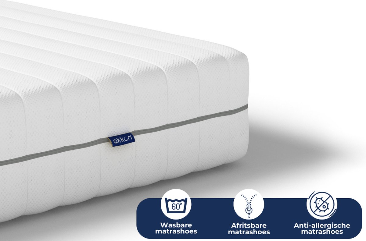 Akkon® Koudschuim Matras 70x185 - 20 cm dik | Budget Matras - Premium Tijk