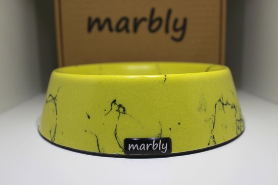 Marbly - Yellow Black - 470 ml - MARMER - voerbakken en drinkbakken