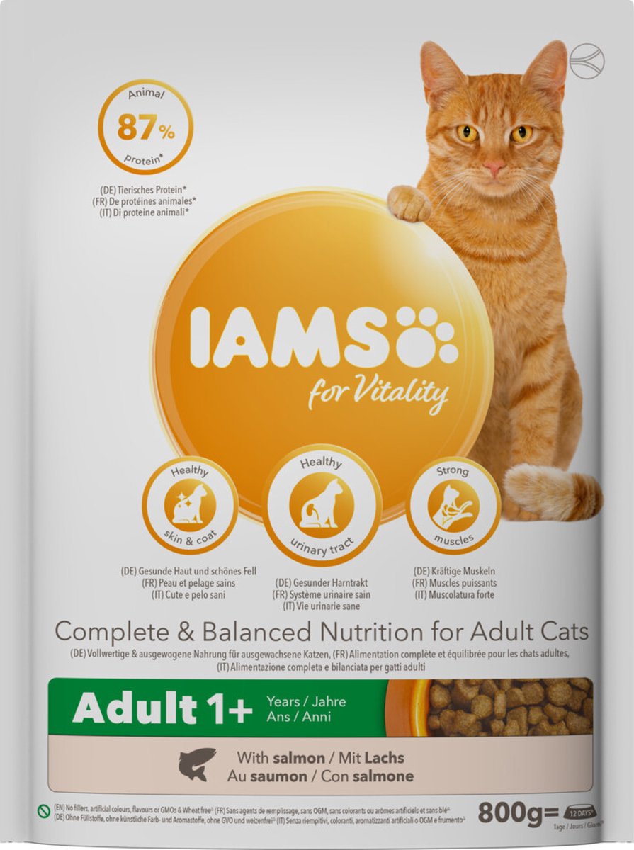 IAMS Iams Kat Adult Zalm 800 gr