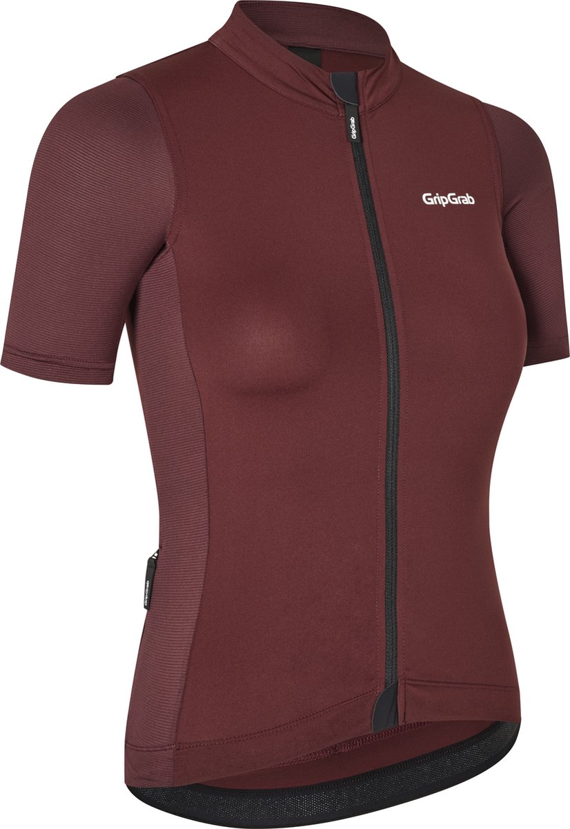 GripGrab - W's RIDE Fietsshirt Korte Mouwen voor Dames Zomer Wielrenshirt Cycling Jersey - Donker Rood - Vrouwen - Maat L