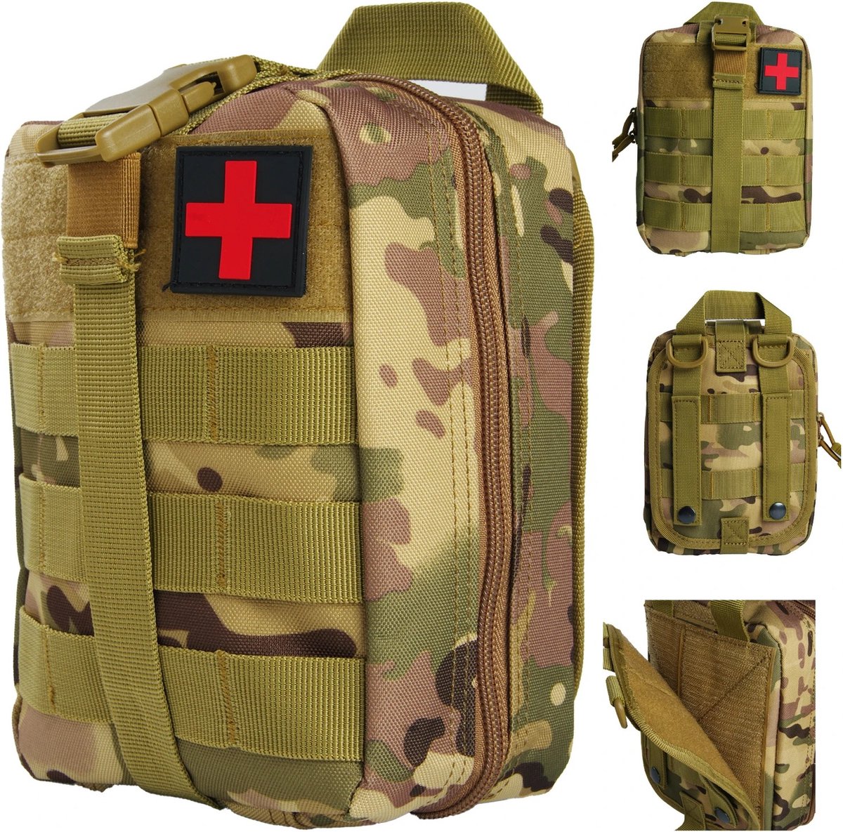 EHBO - Survival Kit - Prep- Tactical - Evacueren - Geleverd Volledig - Set - Camping - Kit Met 18 Items - Voor Militaire - Noodsituaties - Buitenshuis