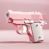 Fidget Gun - Anti-stress - Kinderspeelgoed - Fidget toys - 3D-geprint - Roze/Wit