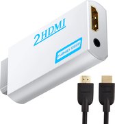 Garpex® Wii HDMI adaptateur Wii HDMI 1080P / 720P adaptateur convertisseur HD avec prise audio 3,5 mm stéréo - compatible avec le format NTSC / PAL pour Smart TV HDTV (blanc)